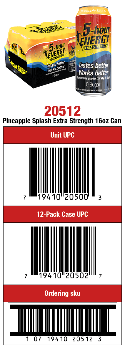 20512 Pineapple Splash Bar Codes