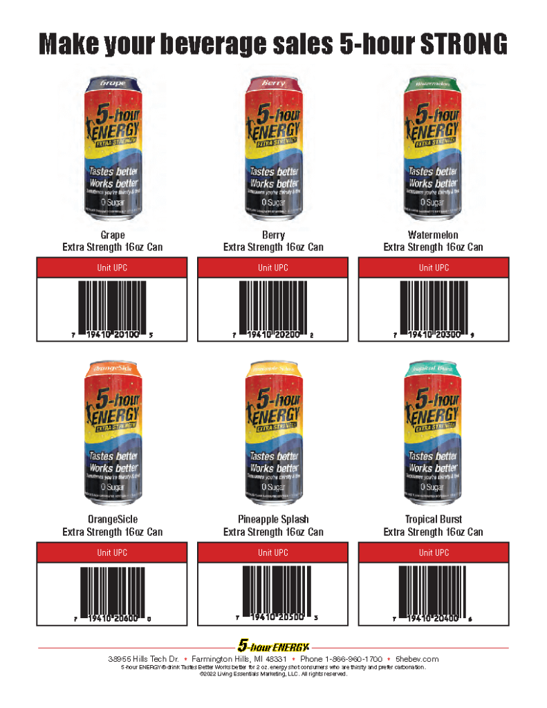 2022 CAN Strong Sell Sheet Flavors preview